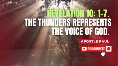 REVELATION 10 1-7. THE THUNDERS REPRESENTS THE VOICE OF GOD.